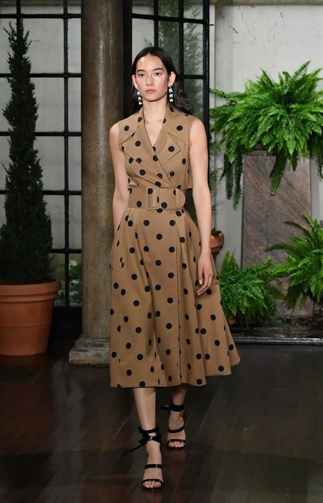 Burberry brown polka dot dress 2019