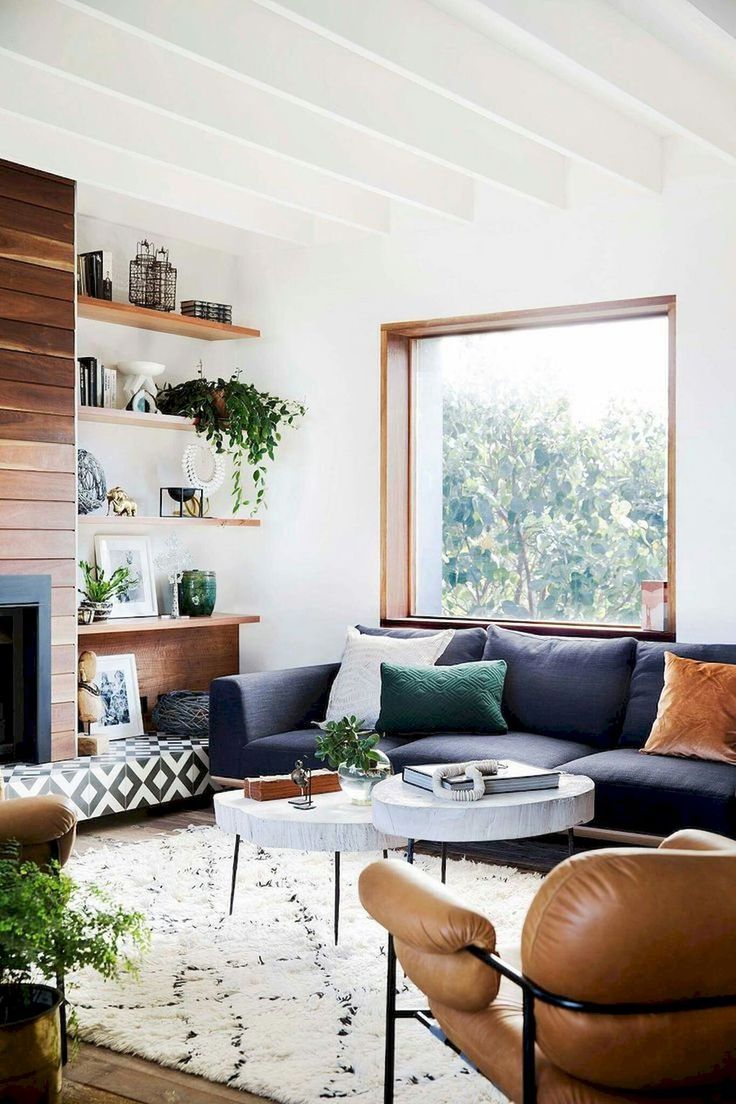 Contemporary Living Room Greenery Decoration to Inspire