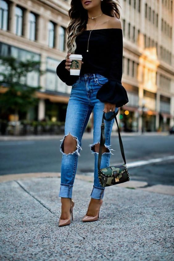 28 Awesome Jeans Outfits With High Heels You Must Have Fancy Ideas About Hairstyles Nails
