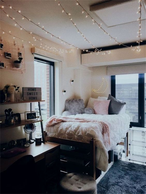 32 Gorgeous Fairy Lights Ideas to Light up Your Dorm - Fancy Ideas ...