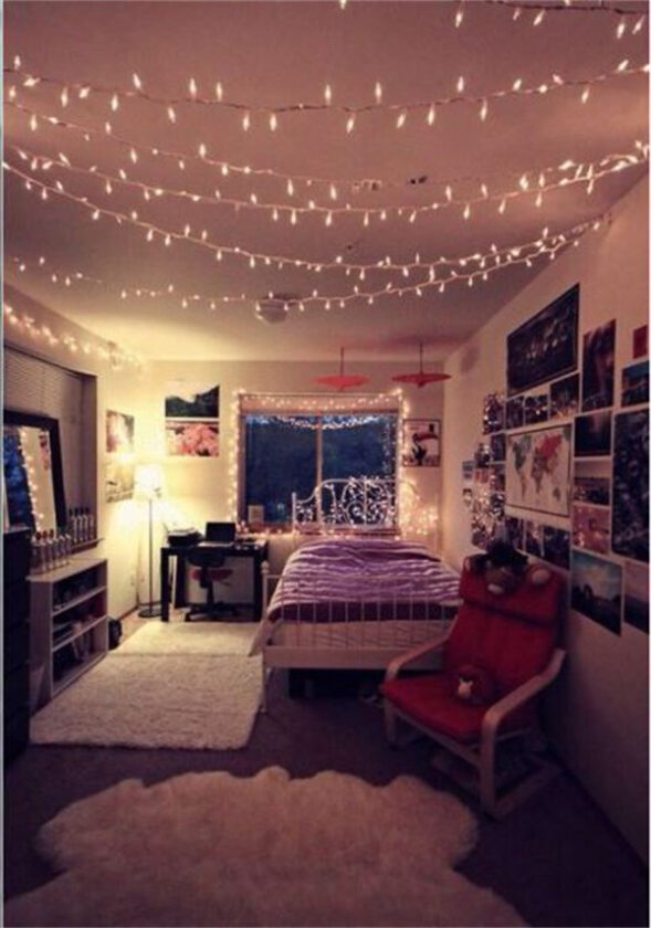 32 Fairy Lights Ideas to Light up Your Dorm