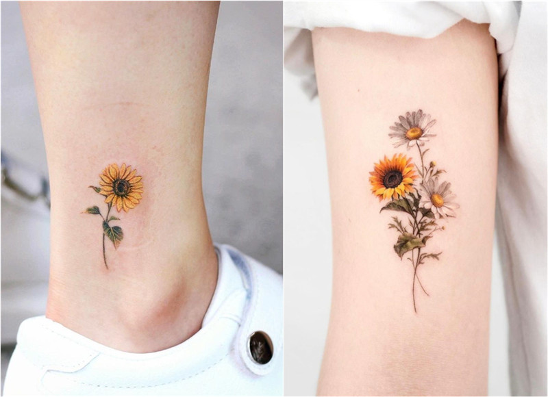 Black and White Sunflower Tattoo 2023  Blowing Ideas