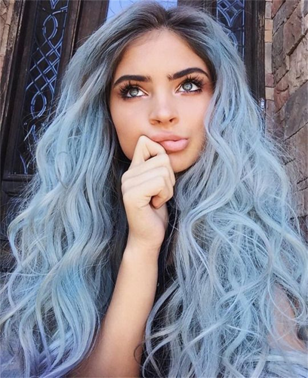 Pastel blue hairstyles