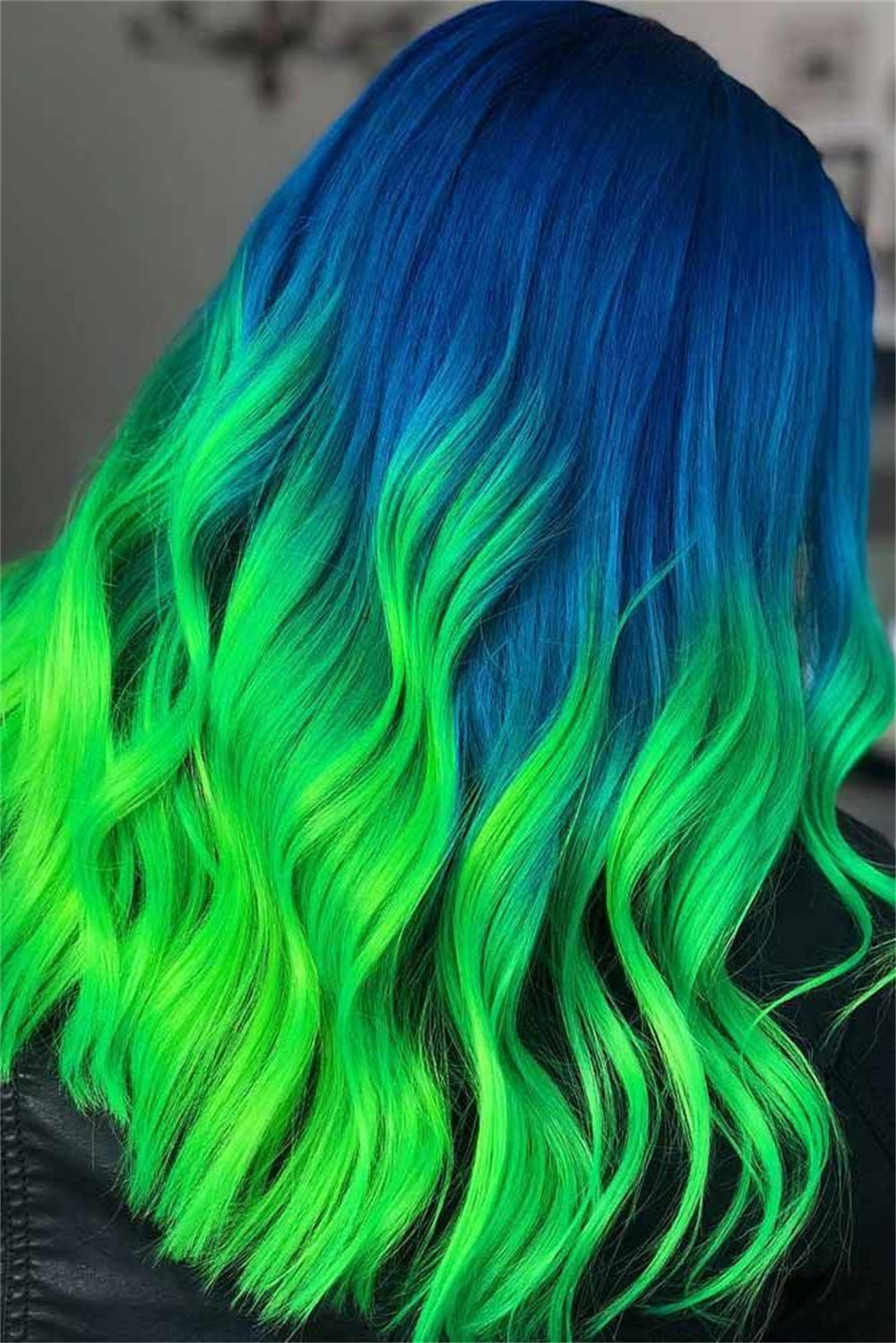 neon green hairstyles