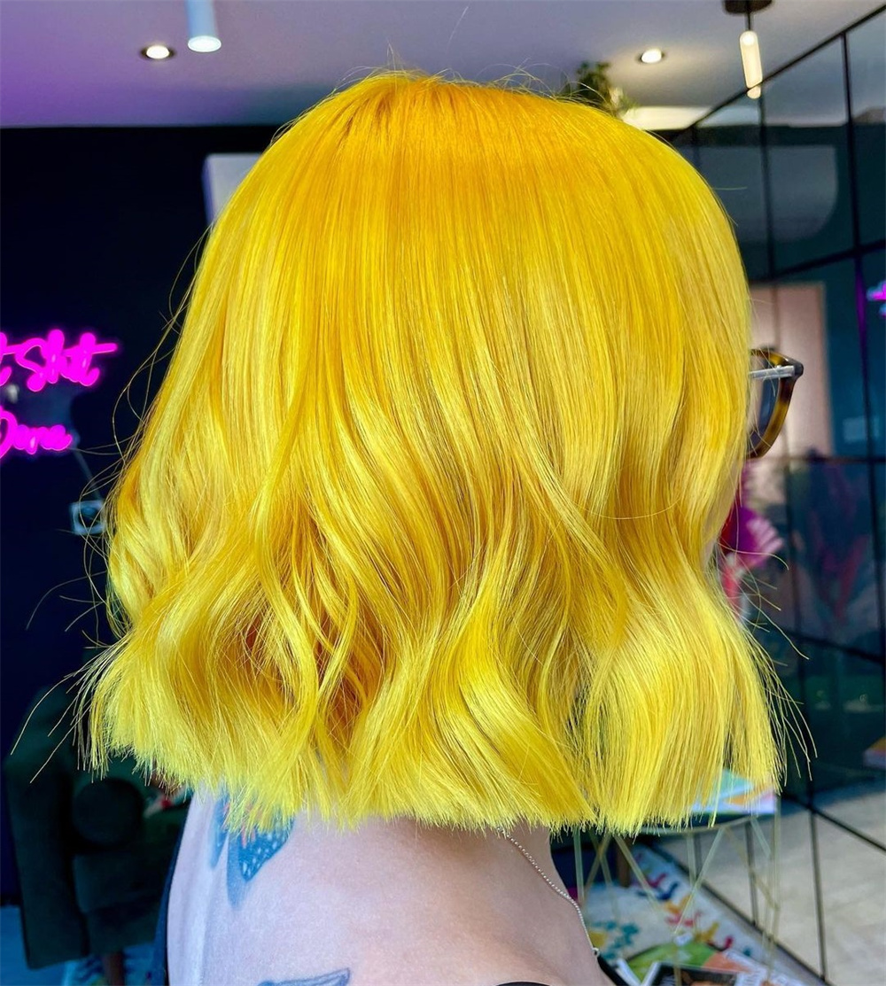 neon yellow hairstyles
