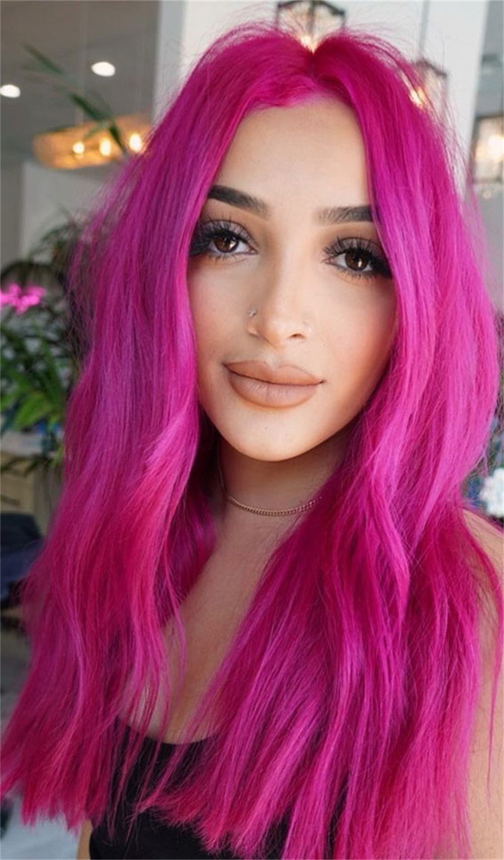 neon pink hairstyles