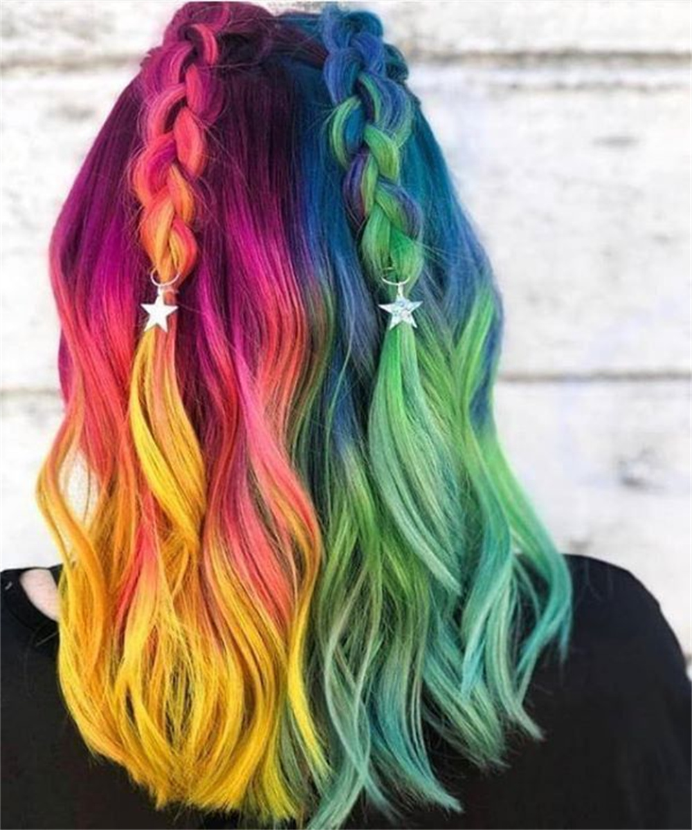 rainbow color hairstyles