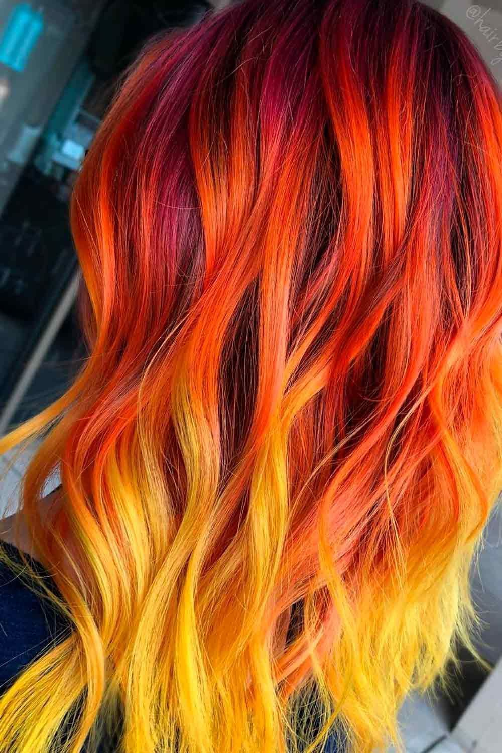 Sunset Ombre hairstyles