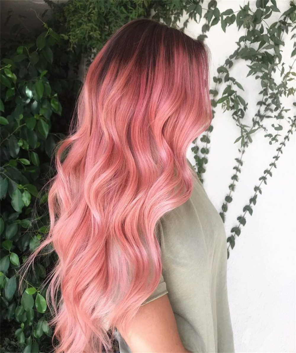 Tropical pink hairstyles