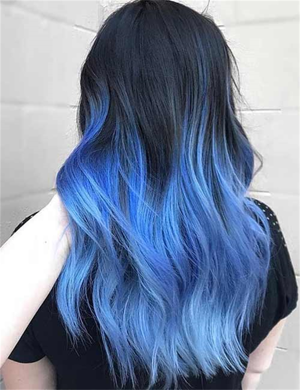 blue mermaid wave hairstyles