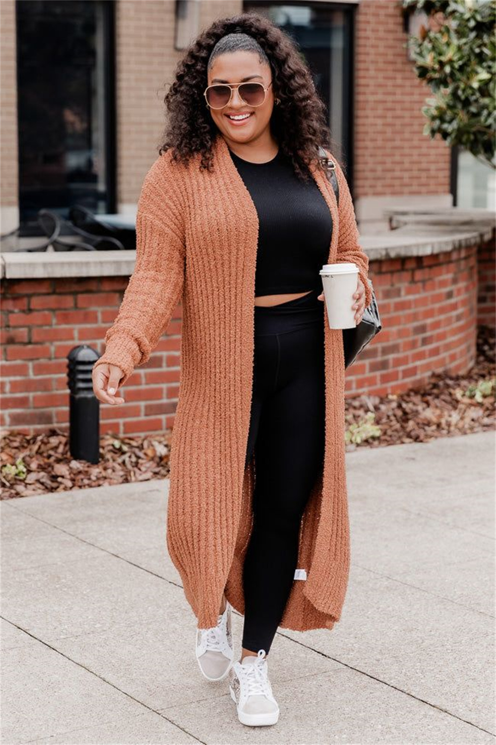 oversized knit cardigan outfit