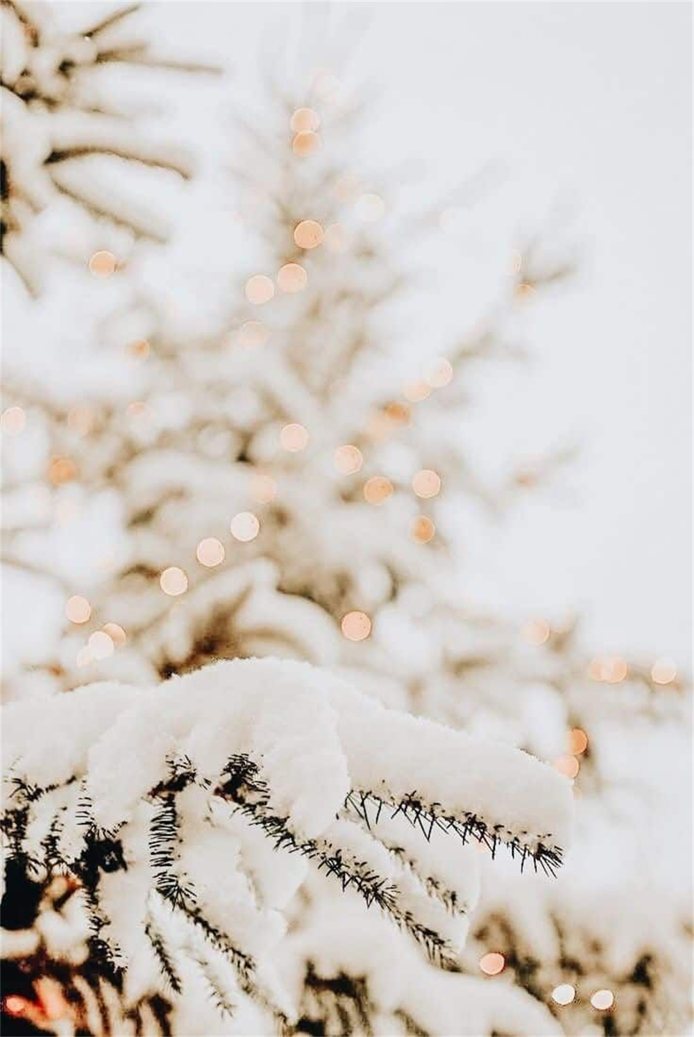Christmas iPhone Wallpaper with Snowy Christmas Tree