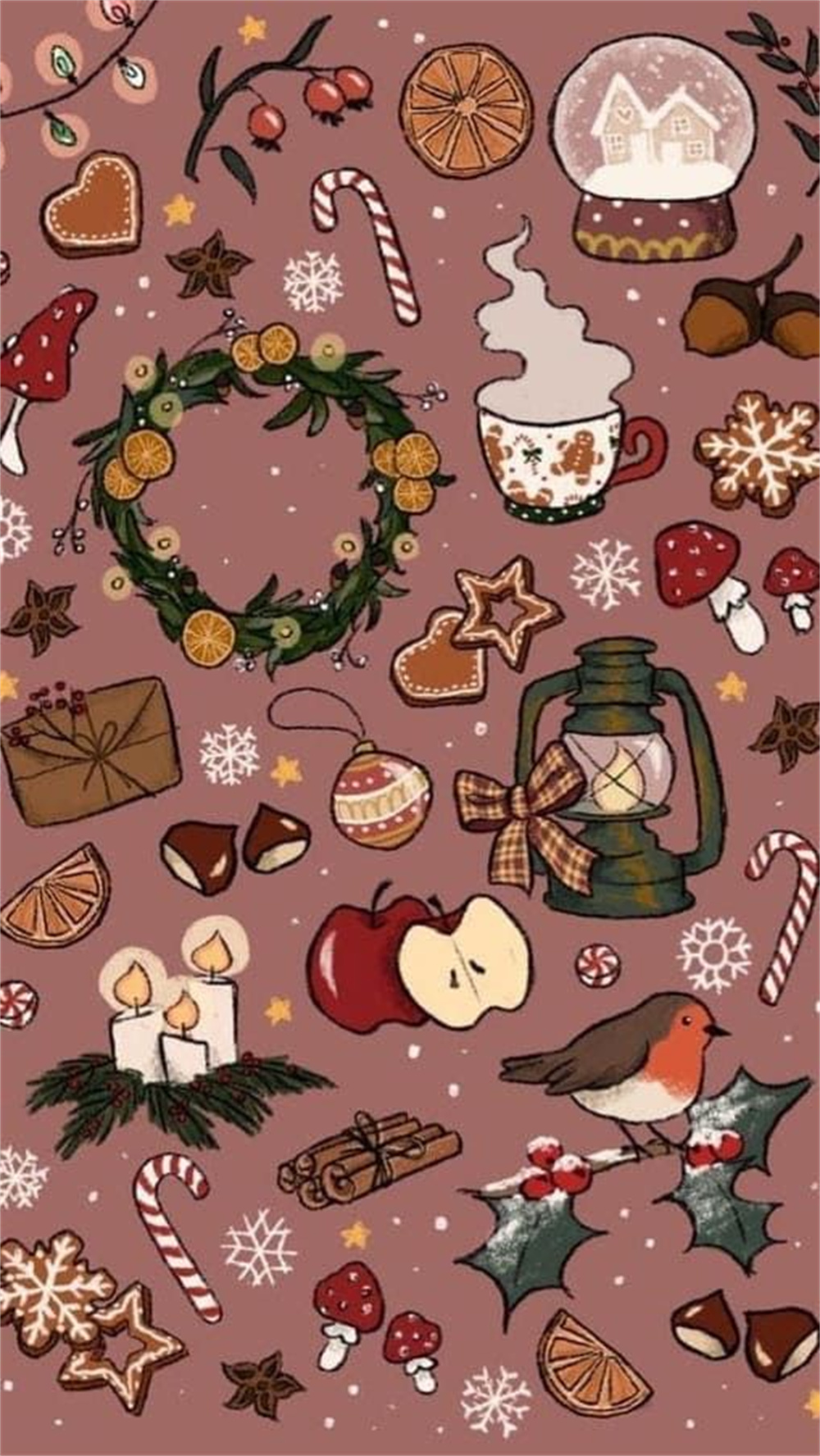 Cartoon Christmas iPhone Wallpaper Ideas