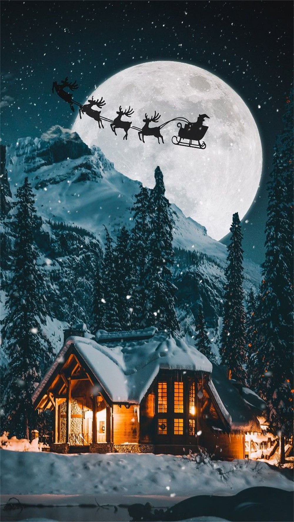Christmas iPhone Wallpaper with Winter Views